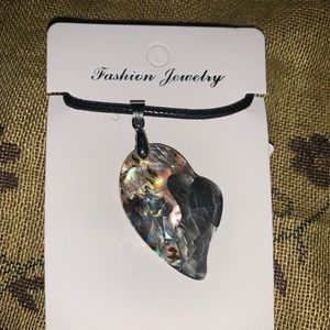 2 for $15-Genuine Paua Abalone&Mother of Pearl Seashell Pendant w 18" Black Cord